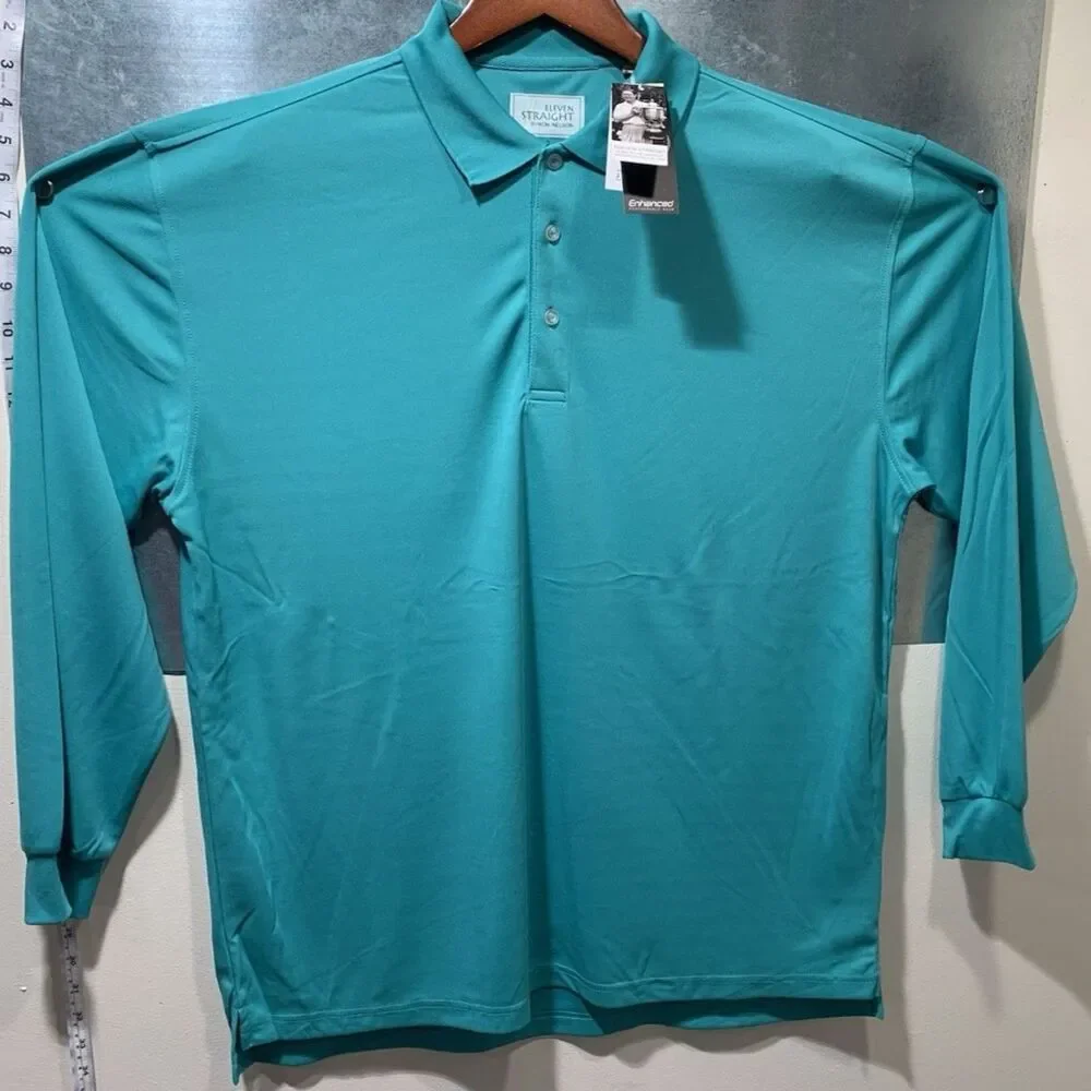 Golf Enhanced Performance UV Protection Button Polo Byron Nelson 11 Straight XL - Picture 2 of 16